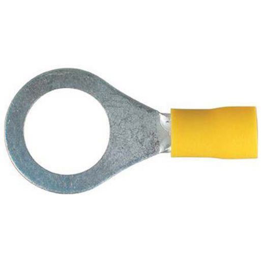 Thunder Crimp Terminal Ring Yellow 13mm 8pc