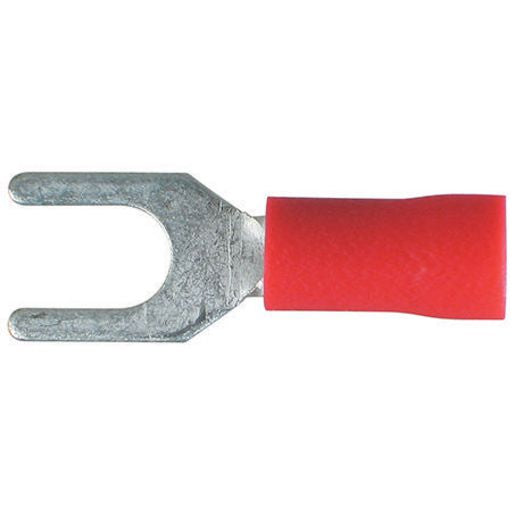Thunder Fork Crimp Terminal Red 4.3mm 21pc
