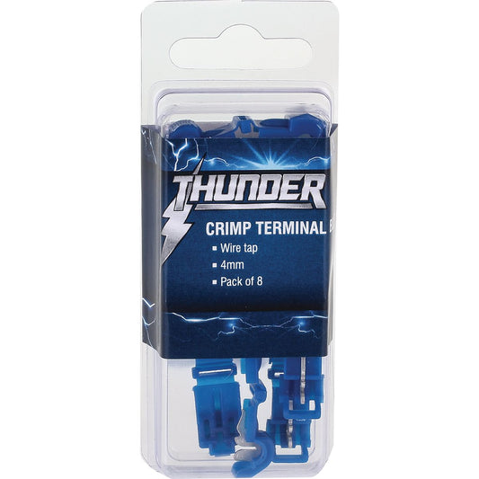 Thunder Crimp Terminal Ezy-Tap T-Tap Wire Connector Joiners Blue 8pc