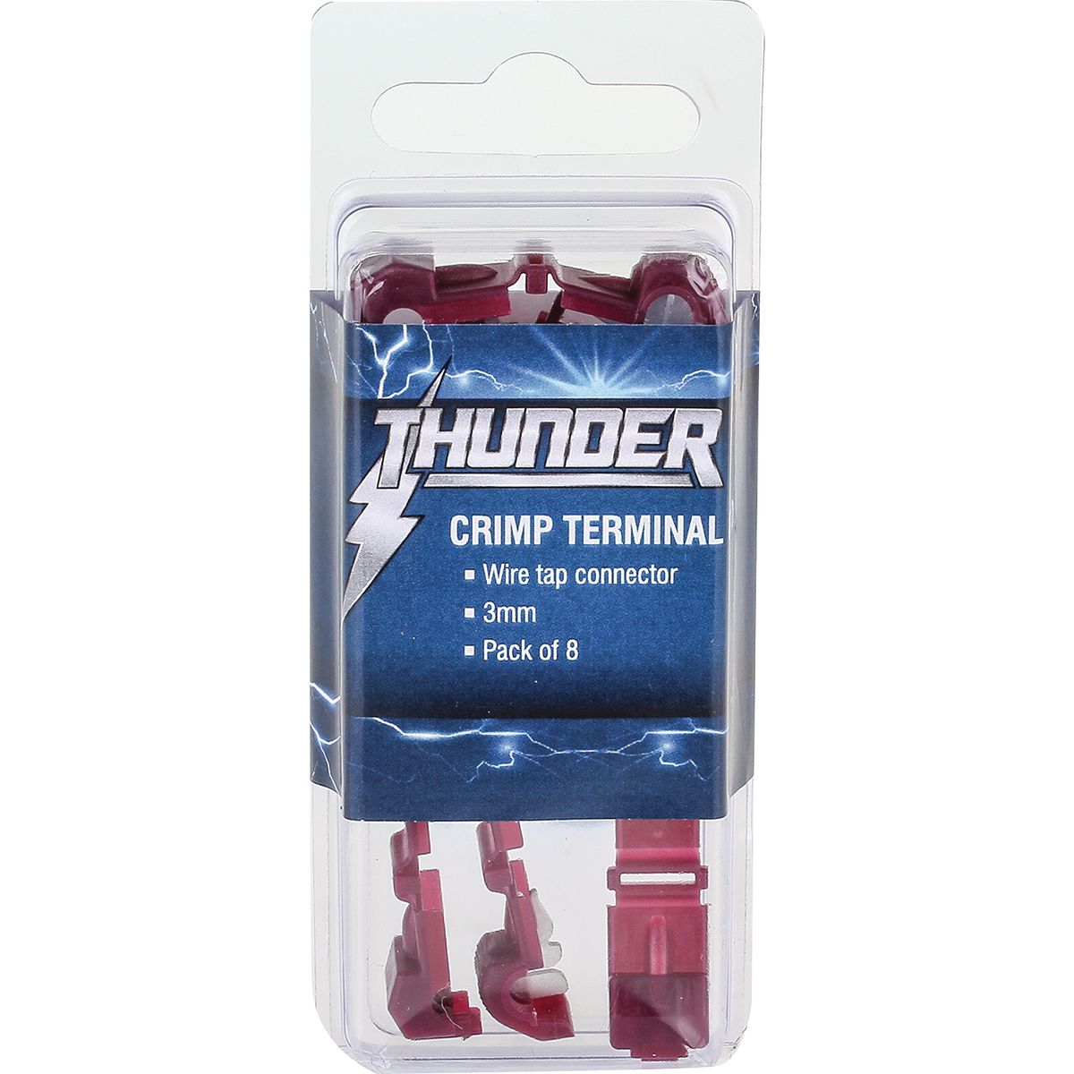 Thunder Crimp Terminal Ezy-Tap T-Tap Wire Connector Joiners Red 8pc