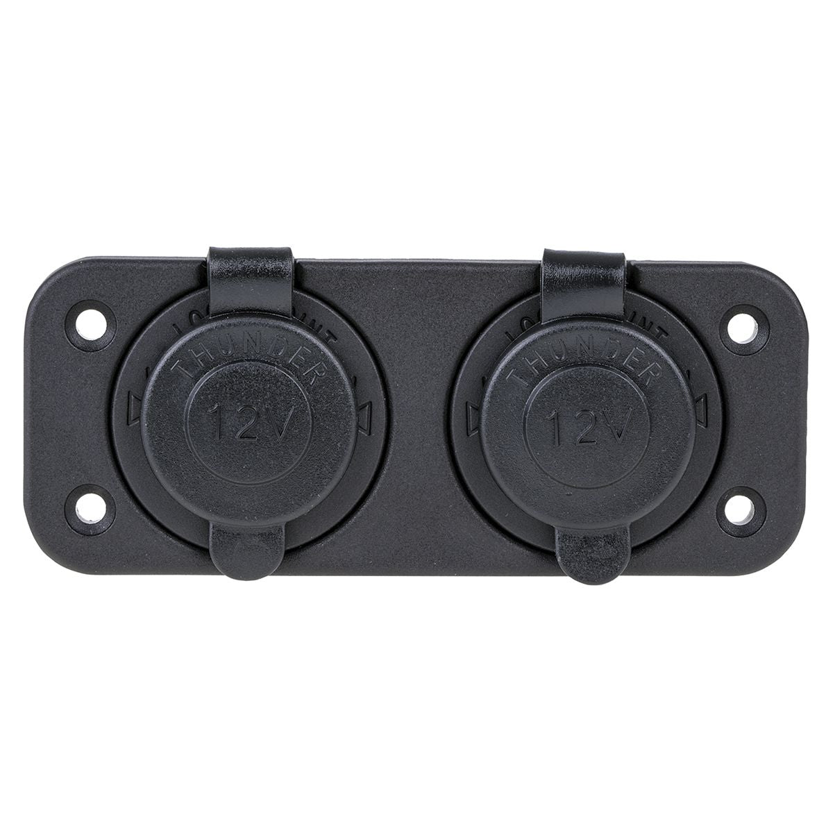 Thunder Twin Cigarette Lighter Socket Mount With Dust Covers