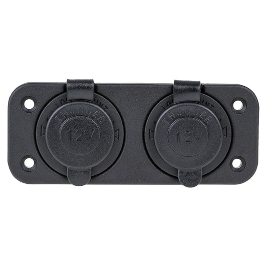 Thunder Twin Cigarette Lighter Socket Mount With Dust Covers