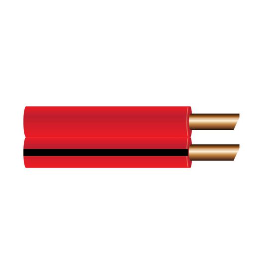 OEX Automotive Cable Twin Core 4mm Figure 8 Red W/Black Trace 100M Roll ACX0804L