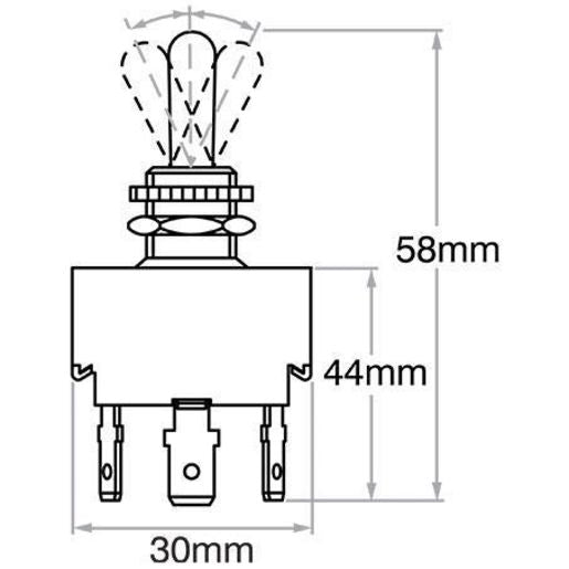 Thunder Momentary ON/OFF/ON Toggle Switch