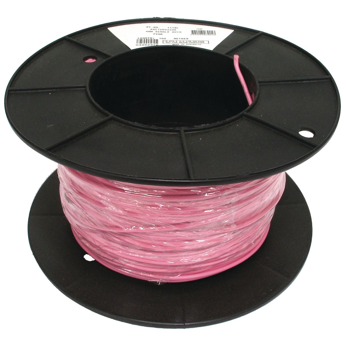 OEX Automotive Cable Single Core 4mm Pink 100M Roll ACX0731L