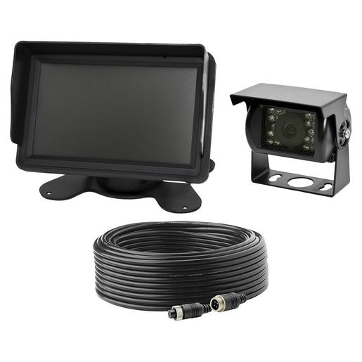 Ecco Camera Kit 5In Colour Lcd Monitor With Night Sensor & cmos 18 LED Infrared Camera 12-24V (Up To 3 Cameras) K5000B