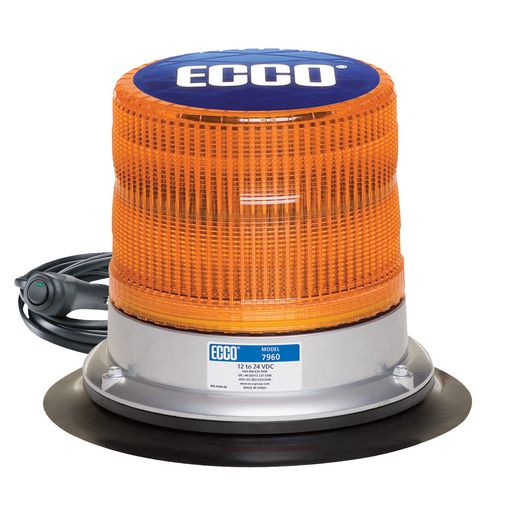 Ecco LED Amber Beacon 12-24V Vaccuum Mount 7960A-VM
