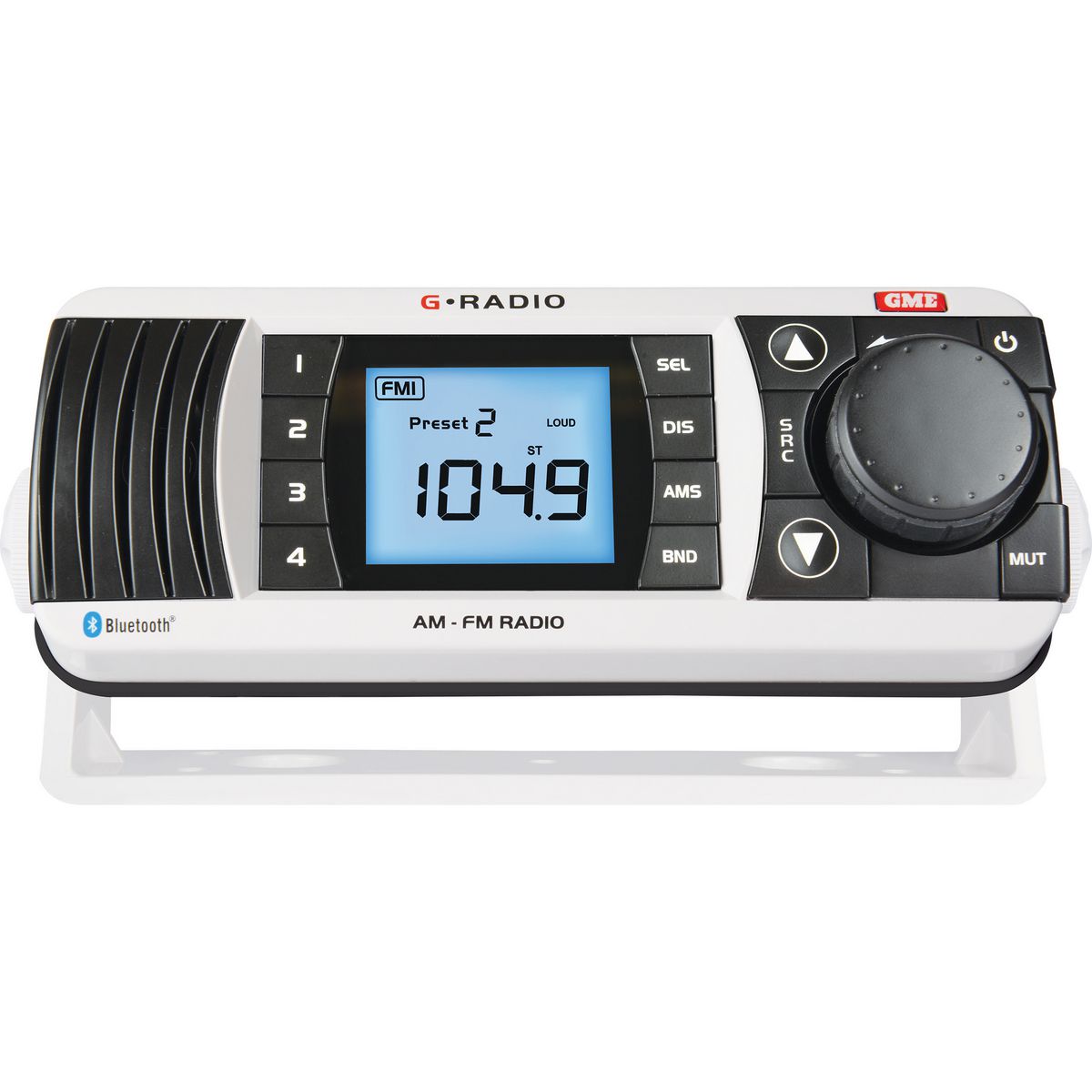 GME Marine Stereo White Bluetooth AM/FM GR300BTW