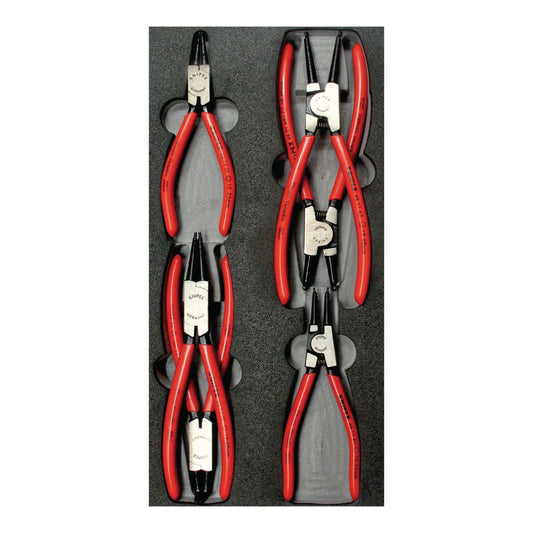 KNIPEX Circlip Pliers Foam Tray Set 6Pc 002001V04