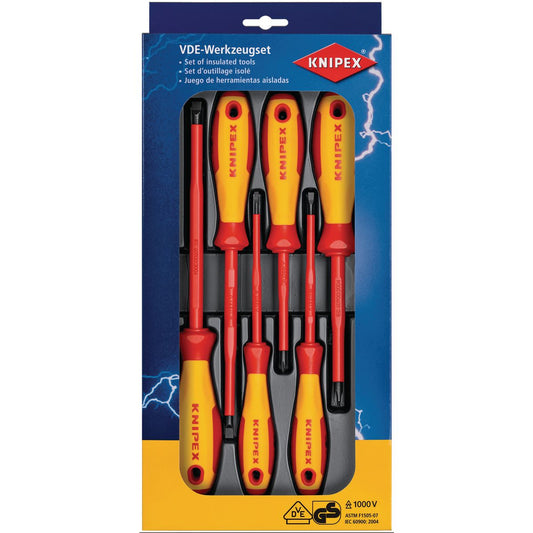 KNIPEX 1000V Screwdriver Set 6Pc 002012V01