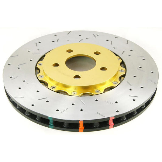 DBA HD 5000 Drilled Slotted 2Pc Brake Rotor Single 321mm Front DBA52113BLKXS