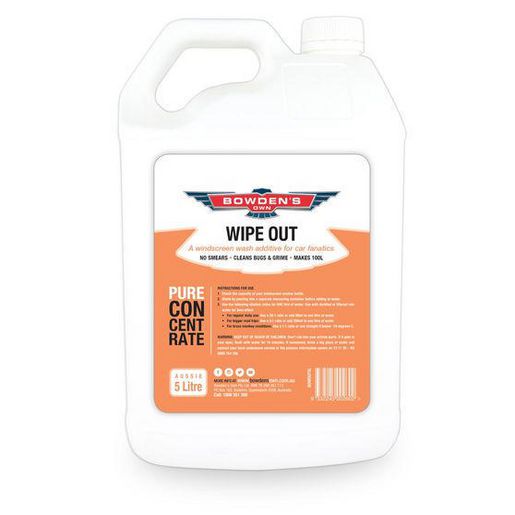 Bowden's Own Wipe Out Windscreen Washer Addtive 5L