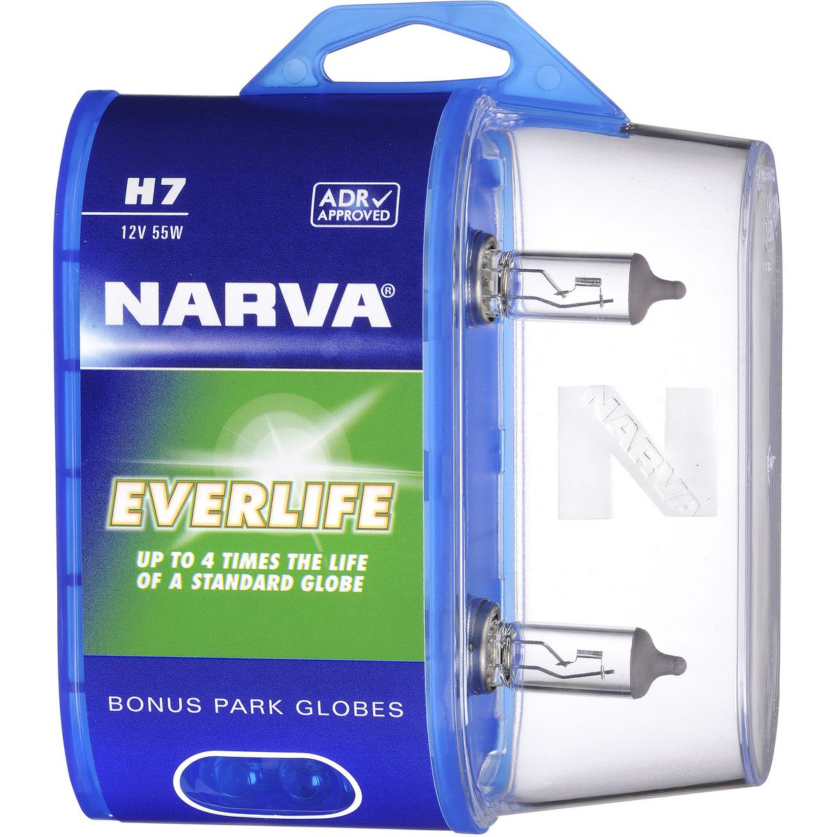 Narva H7 12V 55W Everlife Long Life Halogen Headlight Globes 2Pk
