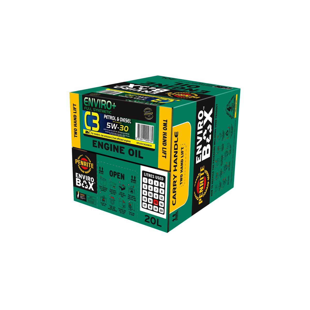 Penrite Enviro+ C3 5W-30 20L ENVIRO Box