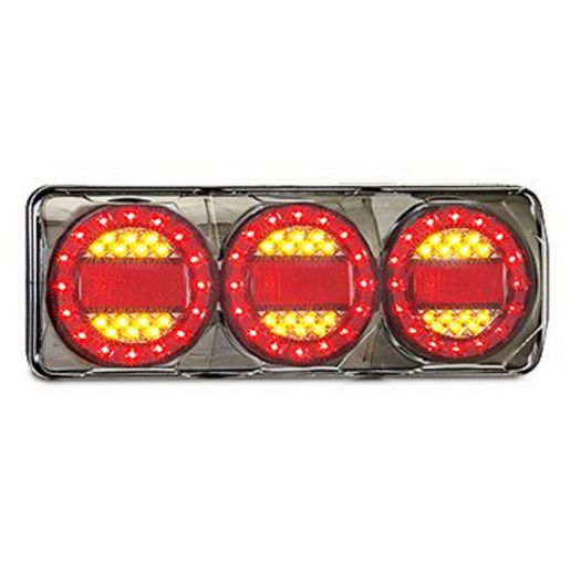 LED Autolamps Stop/Tail/Indicator/Reflector LED Maxilamp Light 3 Lamp Combination 12-24V MAXILAMPC3XRB