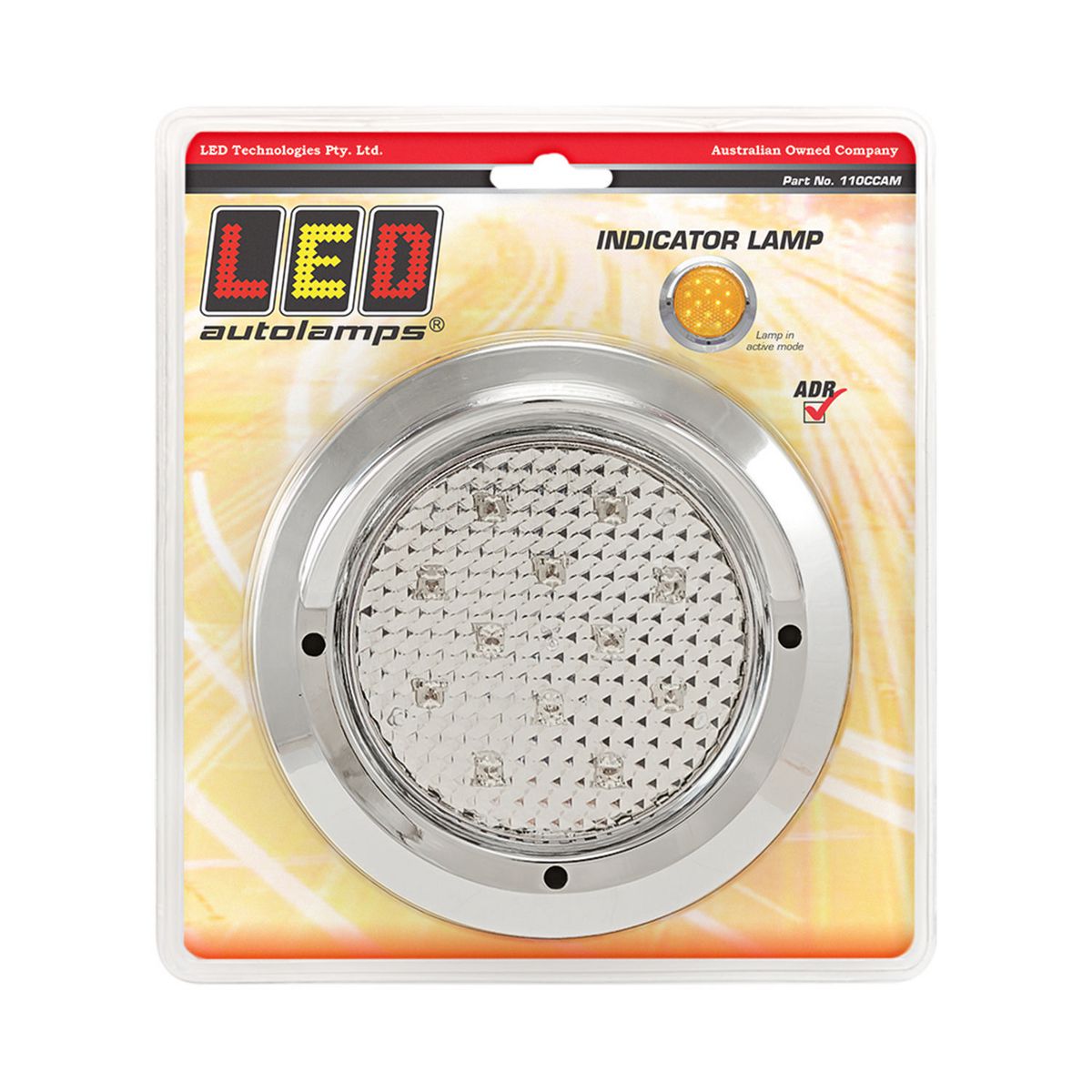 LED Autolamps Rear Indicator Light LED Round 12-24V 110CCAM
