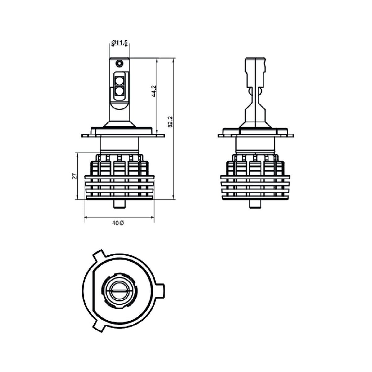 LED Autolamps H4 LED Headlamp Upgrade Kit H4-5000LM