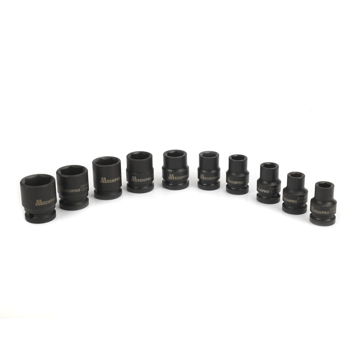 Mechpro Impact Socket Set Metric 1/2In Drive 10pc