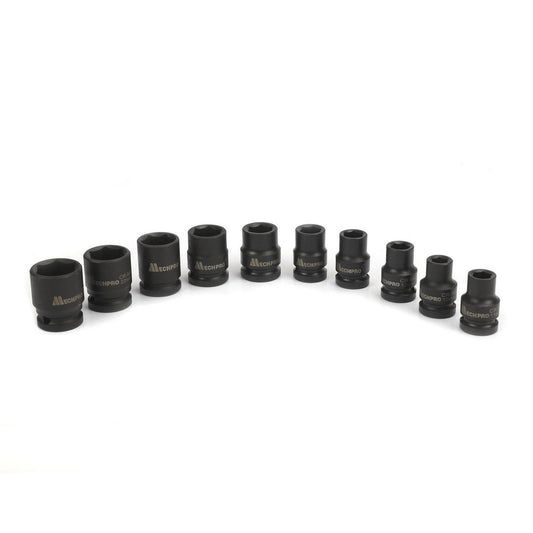 Mechpro Impact Socket Set Metric 1/2In Drive 10pc