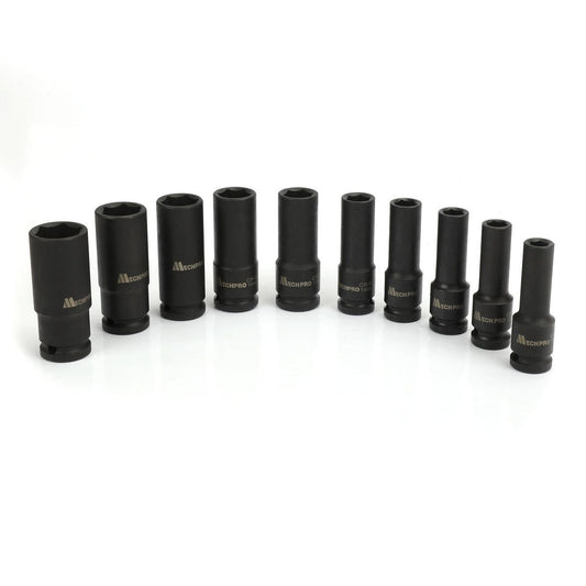 Mechpro Deep Impact Socket Set Metric 1/2In Drive 10pc
