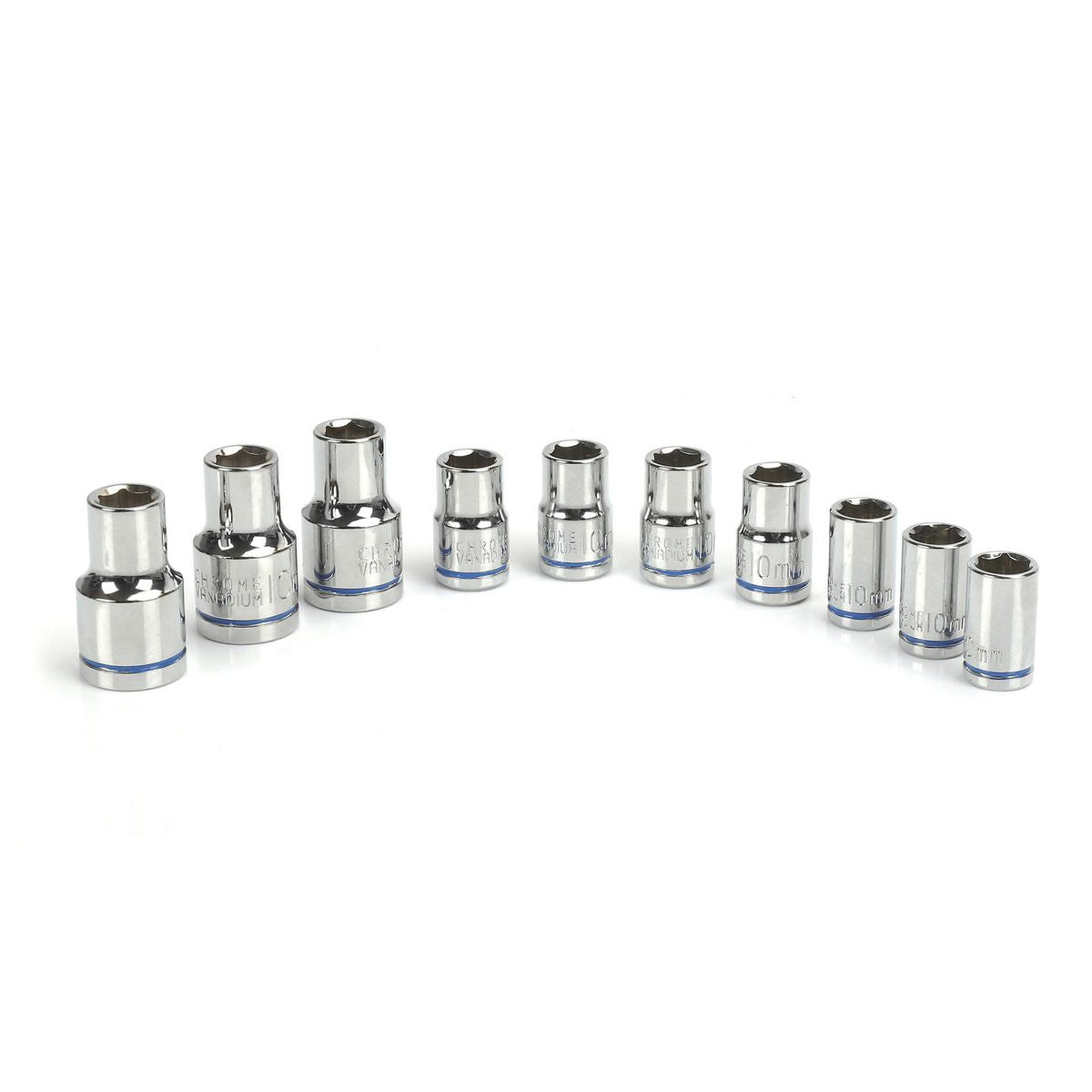 Mechpro Socket Rail Set Metric 1/4In, 3/8In & 1/2In Drive 10pc