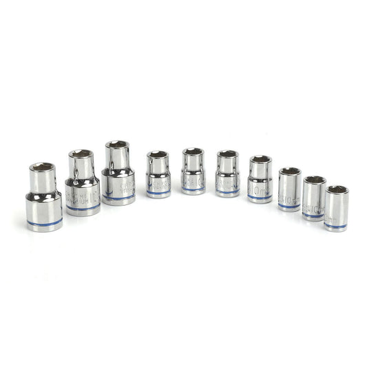 Mechpro Socket Rail Set Metric 1/4In, 3/8In & 1/2In Drive 10pc