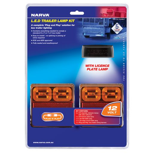 Narva LED Model 35 Box Trailer Lamp Kit 12V Blister Twin Pack 93540BL2
