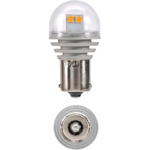 Narva 12V BAU15S LED Globes  Amber Indicator Light 1800K 2PK 18232BL