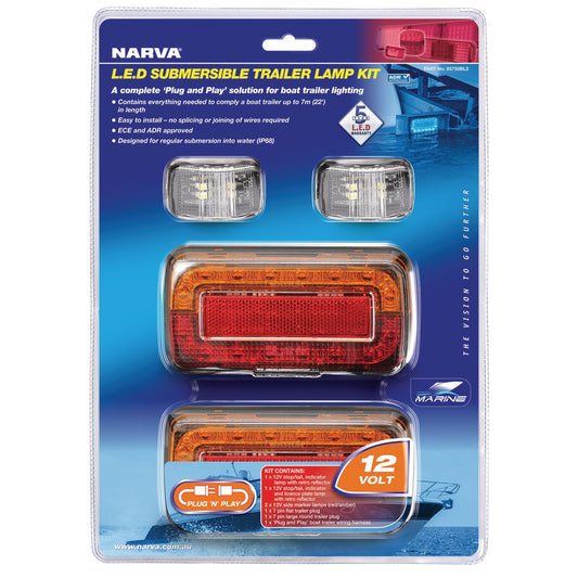 Narva LED Plug and Play Boat Trailer Lamp Kit 12V