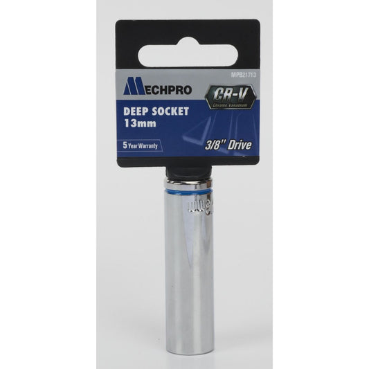 Mechpro Deep Socket 13mm 3/8In Drive Metric