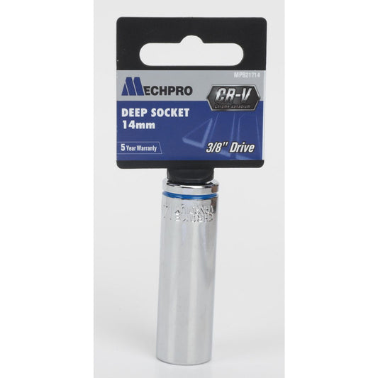 Mechpro Deep Socket 14mm 3/8In Drive Metric