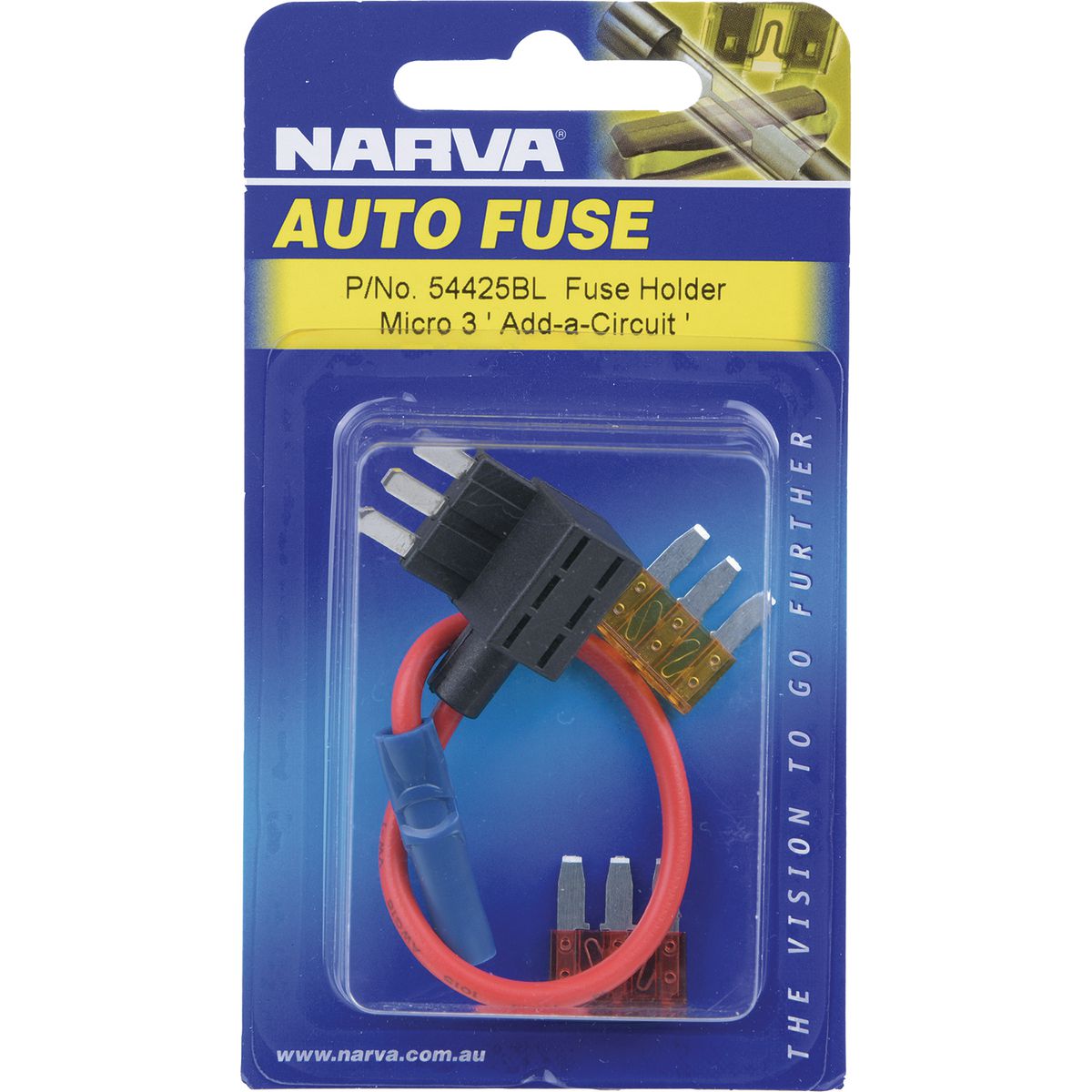 Narva Twin Micro 3 Add-A-Circuit Blade Fuse Holder Blister 54425BL