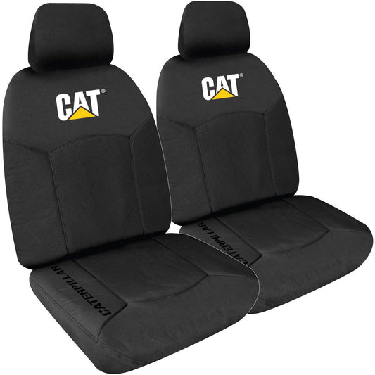 Caterpillar Front Car Seat Covers Canvas Black Size 30 (Pair) CVCATBLK30
