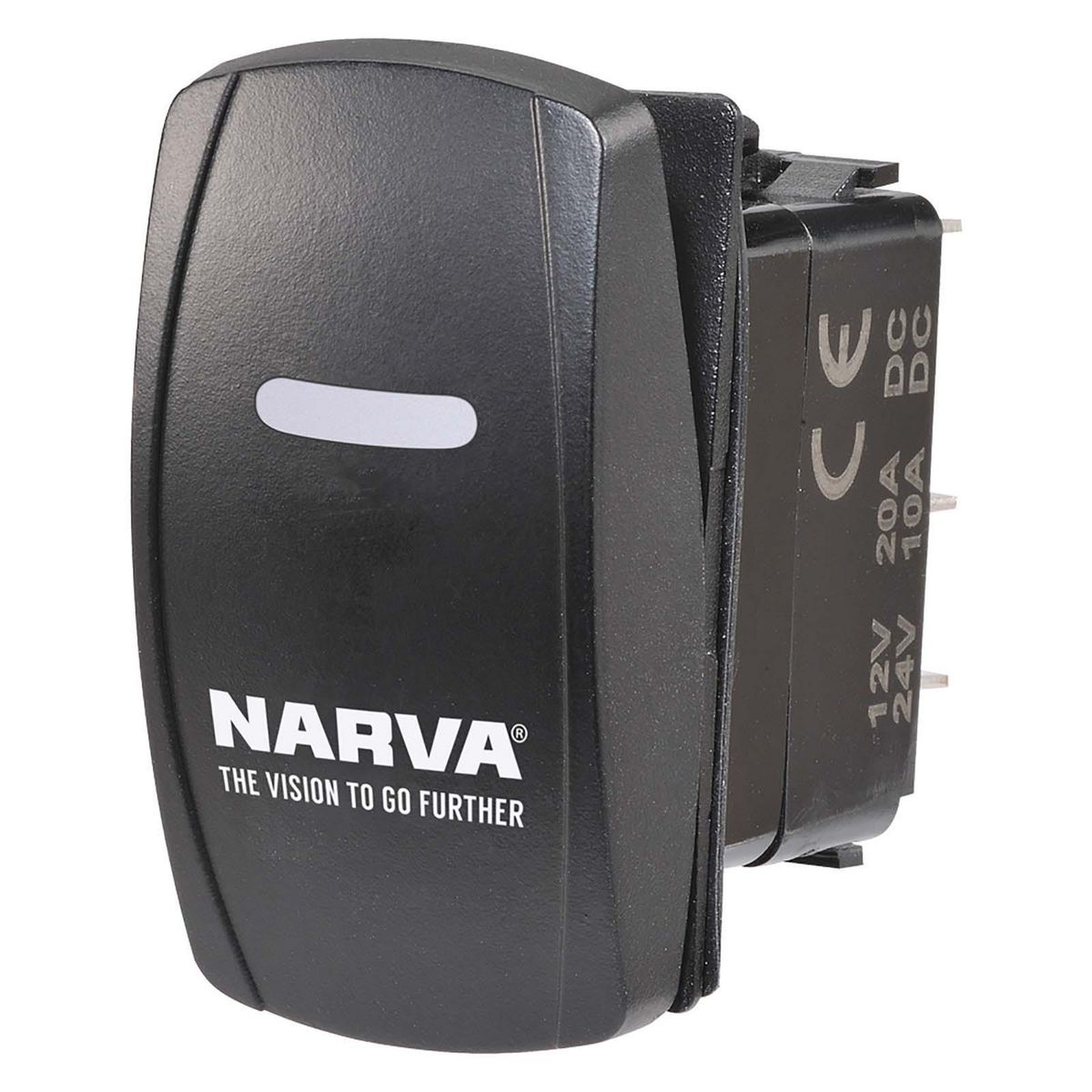 Narva LED Off/On Sealed Rocker Switch Blue 12-24V 63254BL