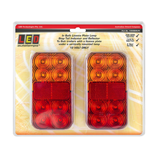 LED Autolamps Stop/Tail/Indicator/Reflector Light LED 12V 149BARLP2
