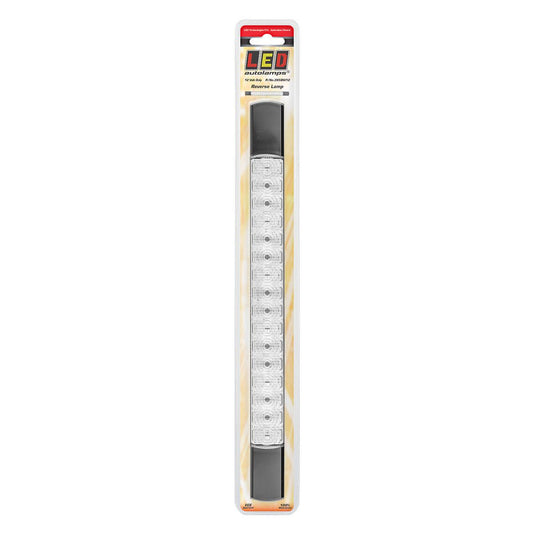 LED Autolamps Slimline/Low Profile Reverse 24-LED Lamp 12V w/Black End Caps 285x25mm 285BW12