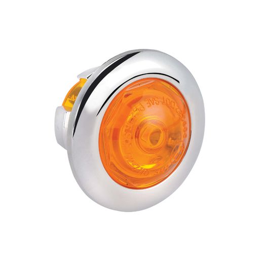 Narva Model 2 LED Side Marker with Chrome Housing Amber 27mm 9-33V 90212BL