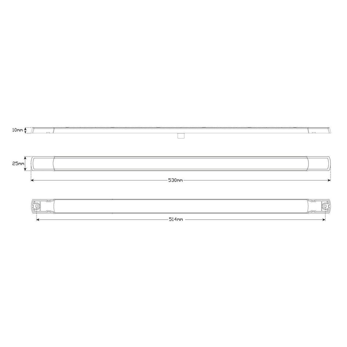 LED Autolamps Stop/Tail/Indicator Light LED 12V Low Profile 530AR12