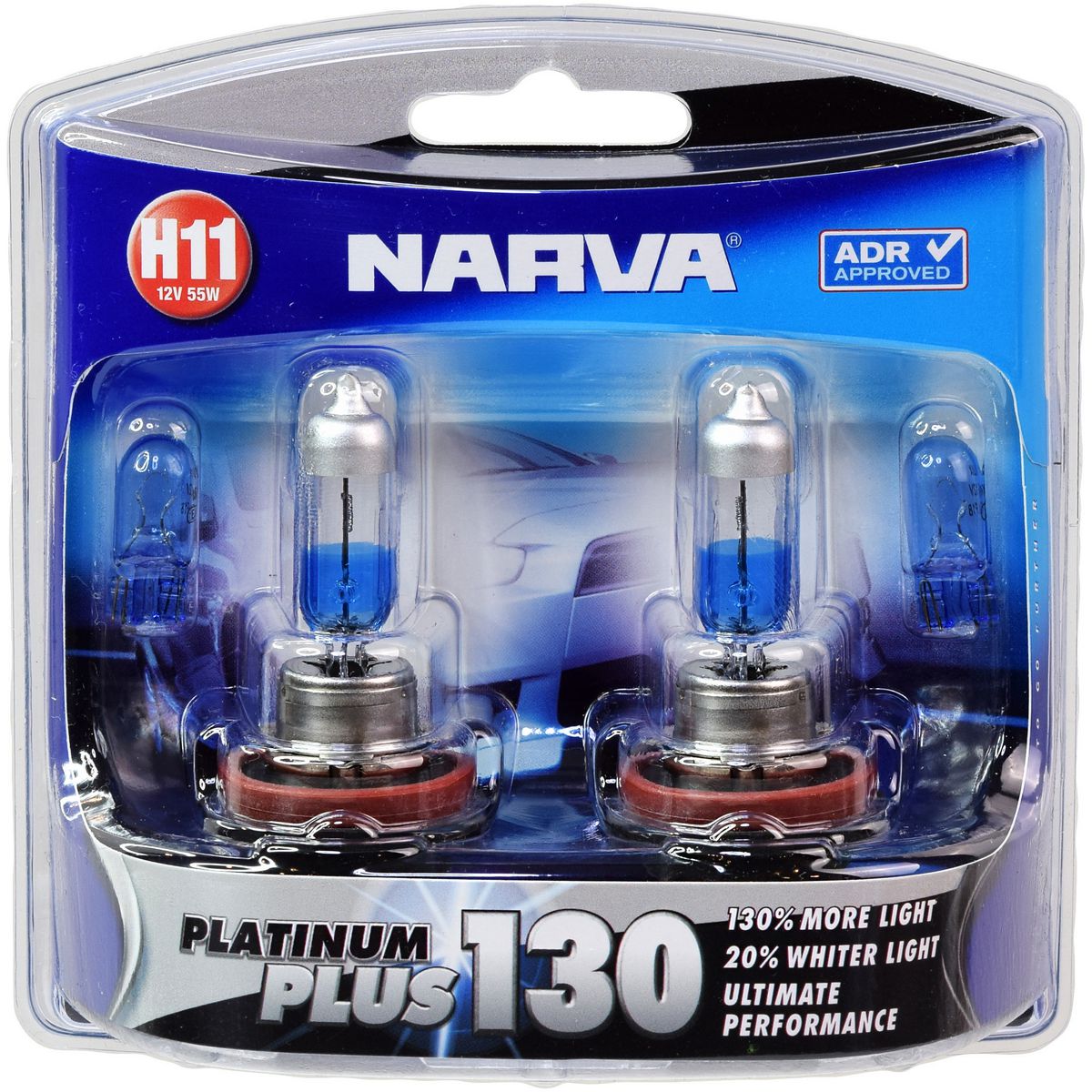 Narva H11 Halogen Globe 12V 55W Platinum Plus 130 48548BL2