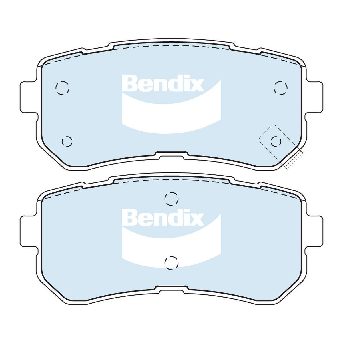 Bendix 4x4 Brake Pad Set Rear DB1943 -4WD