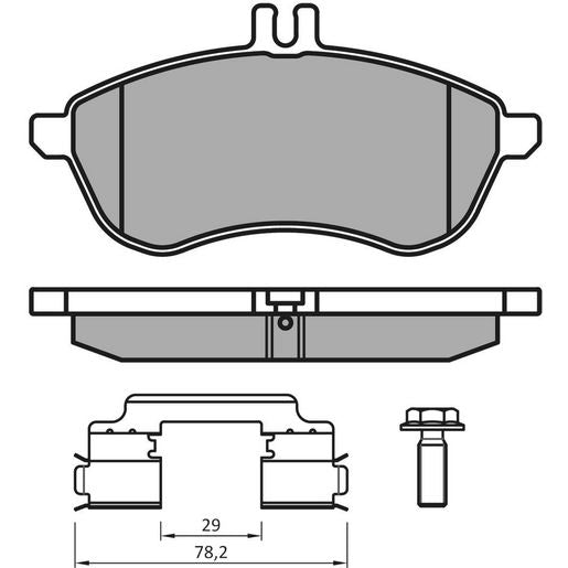 MEYLE Original Brake Pad Set Front 025 243 0620/K2