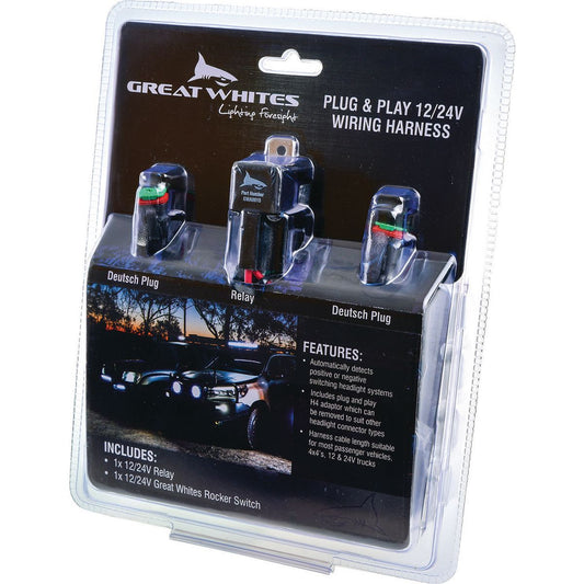 Great Whites Driving Light Wiring Harness 12/24V GWA0015