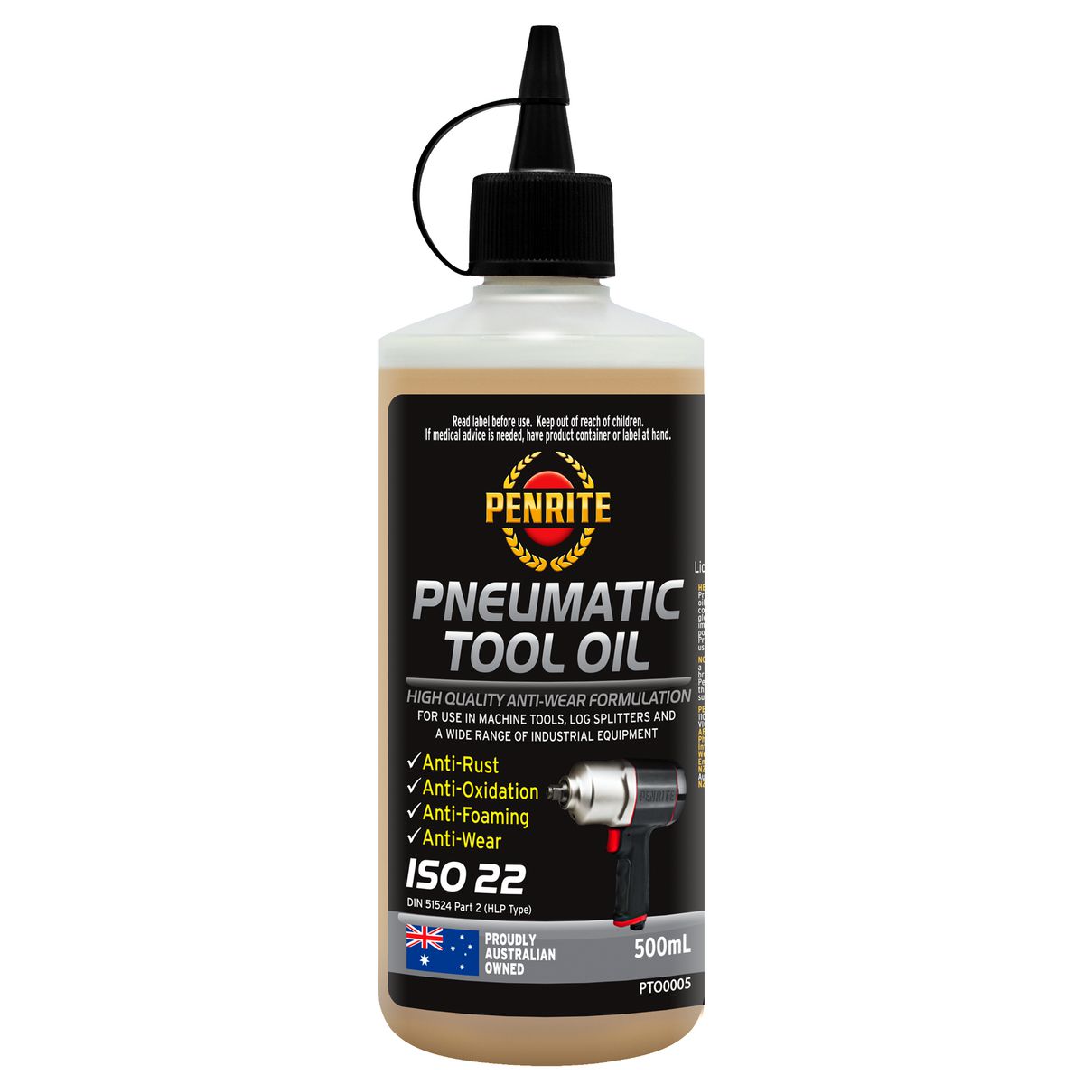 Penrite Pneumatic Tool Oil High Quality Anti-Wear Formula 500ml PTO0005