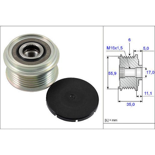 INA Alternator Pulley 535 0222 10