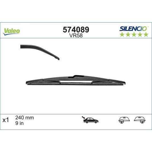 Valeo Silencio Wiper Blade Rear VR58 574089