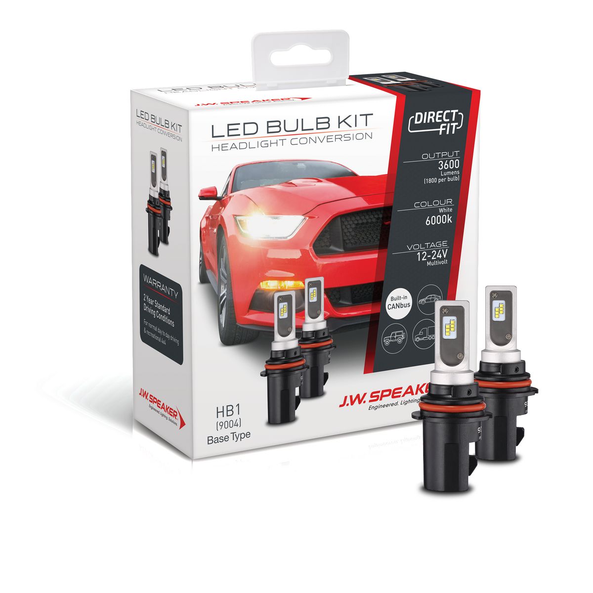 JW Speaker Speaker Hb1/9004 LED Direct Fit Bulb Kit 12/24V 6000K 999016