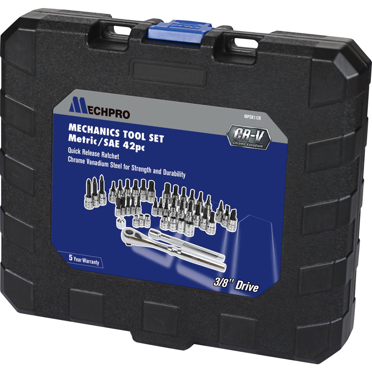 Mechpro Mechanics Tool Set Metric/SAE 42pc