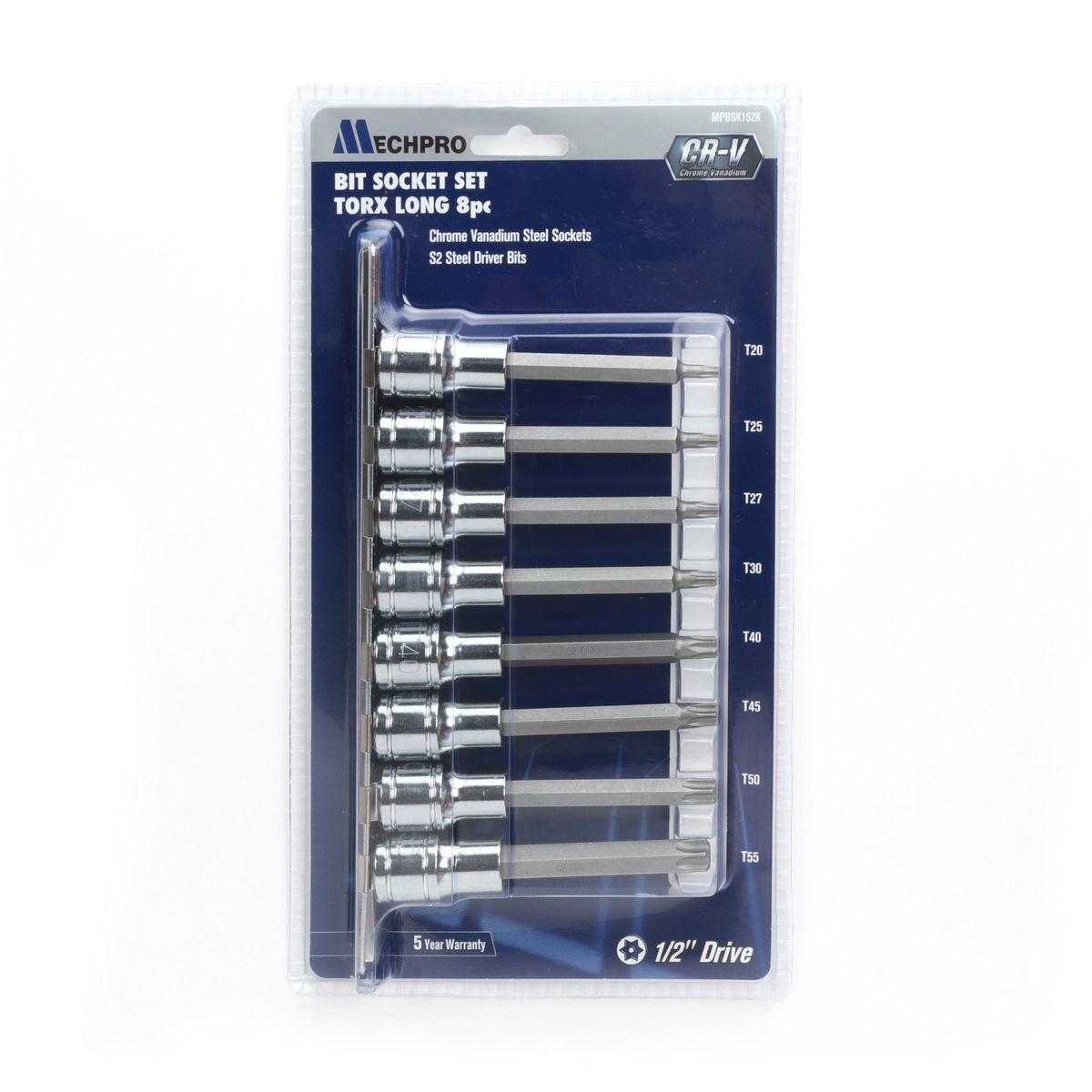 Mechpro Long Torx Socket Set 1/2In 8pc