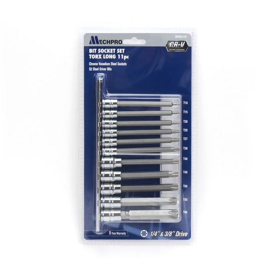 Mechpro Socket Rail Torx Key Extra Long Set 11pc