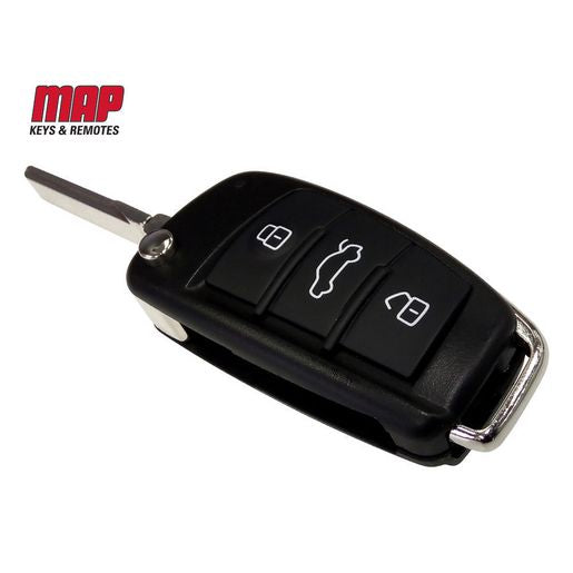 MAP Car Remote Shell (3 Button) fits Audi KF140